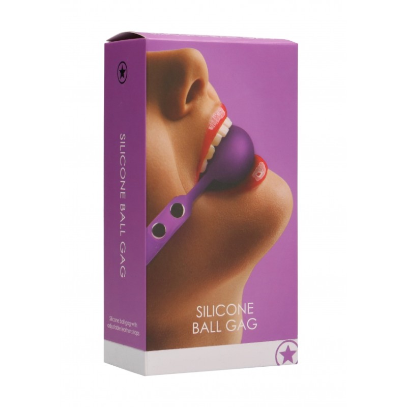 OUCH - Silicone Ball Gag - Purple