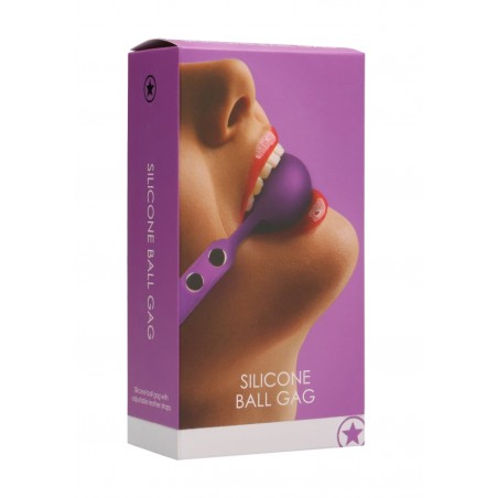 OUCH - Silicone Ball Gag - Purple