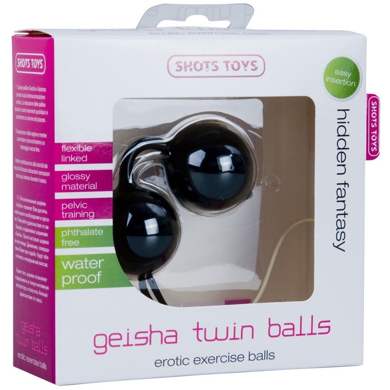 Shots Toys: Geisha Twin Balls Black