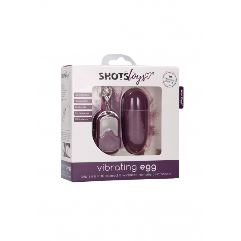 10 Speed Remote Vibrating Egg - Big - Purple