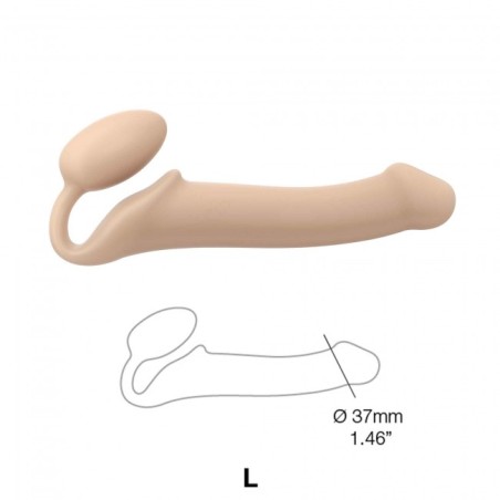 SEMI-REALISTIC BENDABLE STRAP-ON FLESH SIZE LARGE