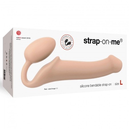 SEMI-REALISTIC BENDABLE STRAP-ON FLESH SIZE LARGE