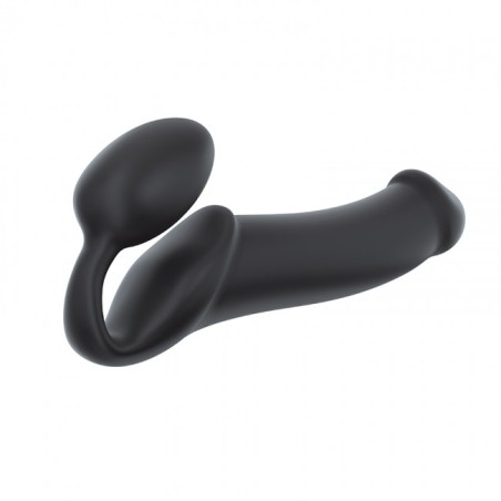 SEMI-REALISTIC BENDABLE STRAP-ON BLACK SIZE XL