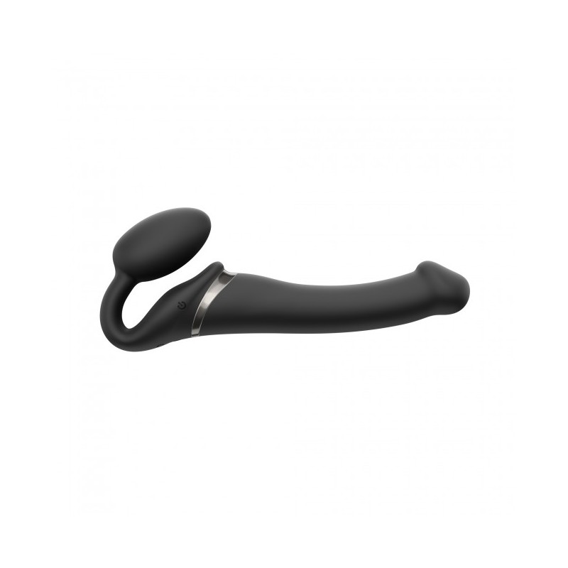 MIXED PACK VIBRATING STRAP ON BLACK MEDIUM