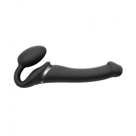 MIXED PACK VIBRATING STRAP ON BLACK MEDIUM