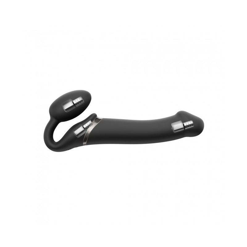 MIXED PACK VIBRATING STRAP ON BLACK MEDIUM