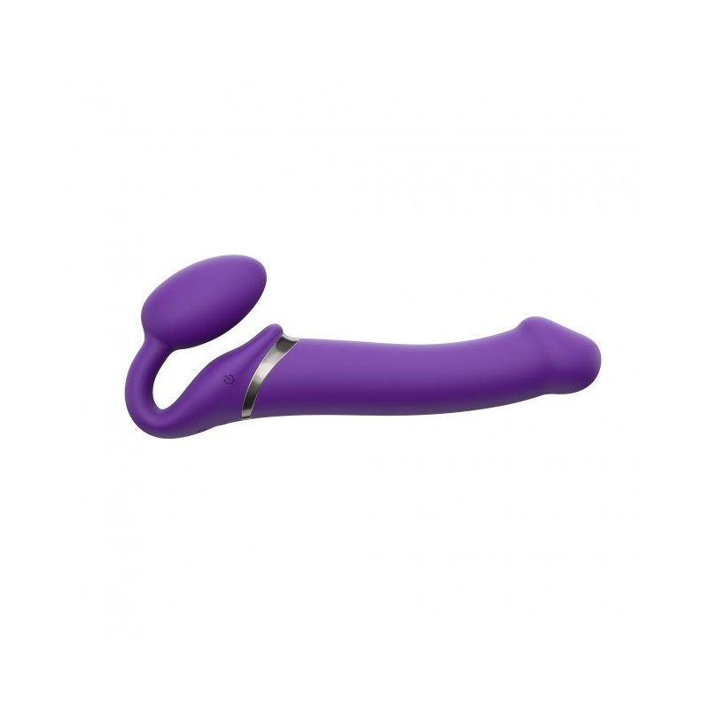 3 MOTOR VIBRATING STRAP ON PURPLE LARGE
