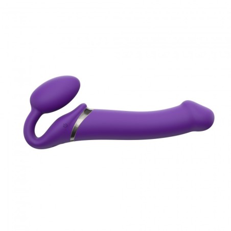 3 MOTOR VIBRATING STRAP ON PURPLE LARGE