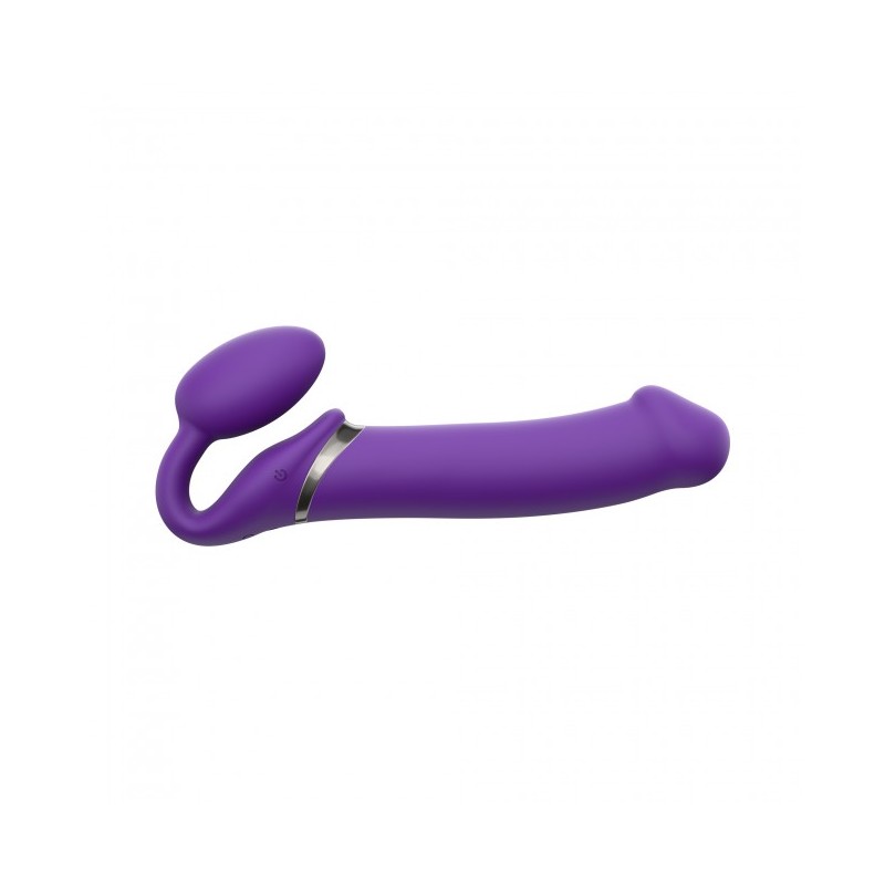 3 MOTOR VIBRATING STRAP ON PURPLE XL