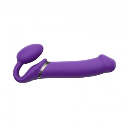 3 MOTOR VIBRATING STRAP ON PURPLE XL