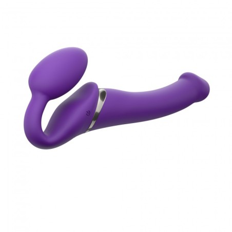 3 MOTOR VIBRATING STRAP ON PURPLE XL