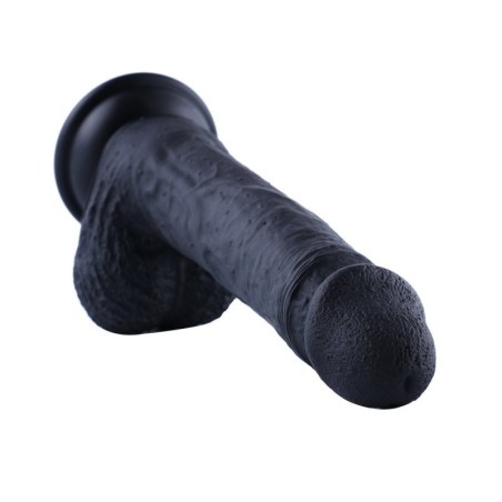 Hismith 21cm Medium Size Realistic Silicone Black Dildo
