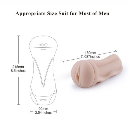 Hismith 21cm Ultra Realistic and Soft TPE Masturbator