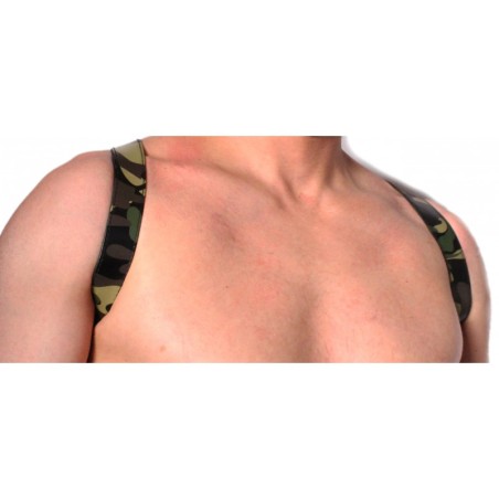 CAMO Leather Harness - CHROME Acc - Size: L/XL