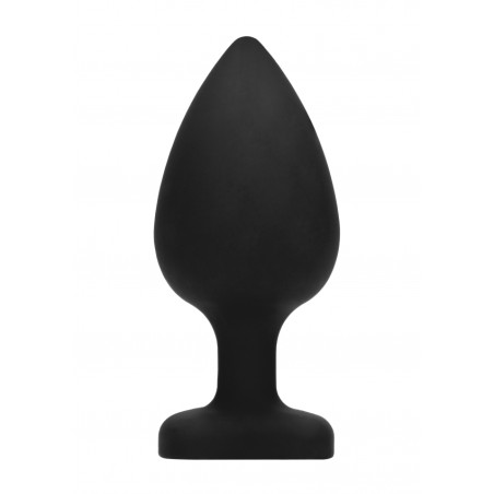 Diamond Heart Butt Plug - Extra Large - Black