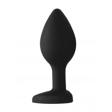 Diamond Heart Butt Plug - Regular - Black