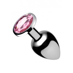 Pink Gem Anal Plug Medium - Pink