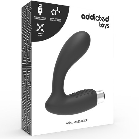 ADDICTED TOYS PROSTATIC VIBRATOR BLACK RECHARGEABLE - No4