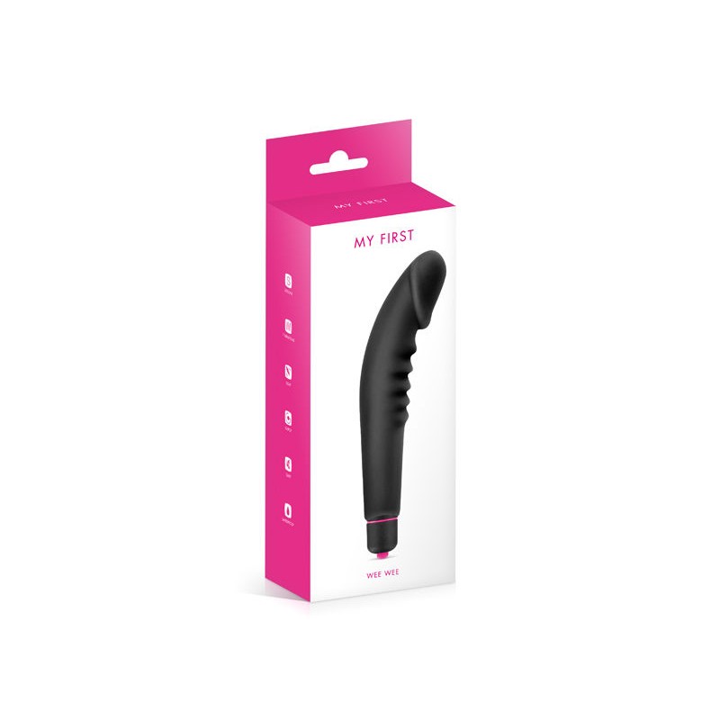 MY FIRST VIBRATOR WEE WEE G-SPOT BLACK 16CM - 7 SPEEDS