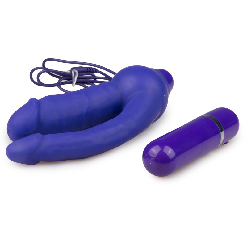 Double Realistic Vibrator - Purple