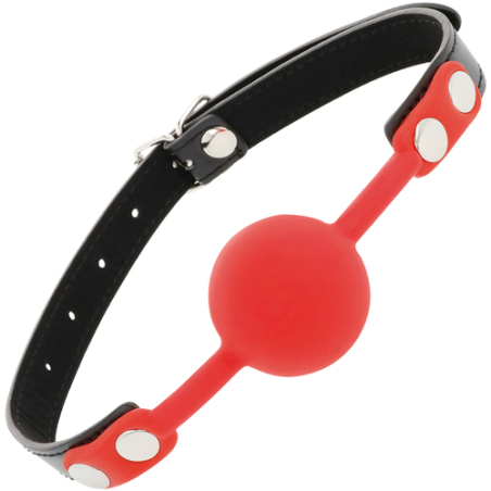 DARKNESS BALL SILICONE GAG RED