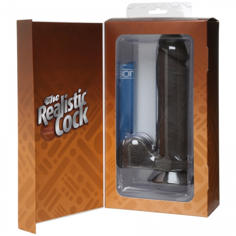 The Realistic Cock - UR3 - 20cm - Black
