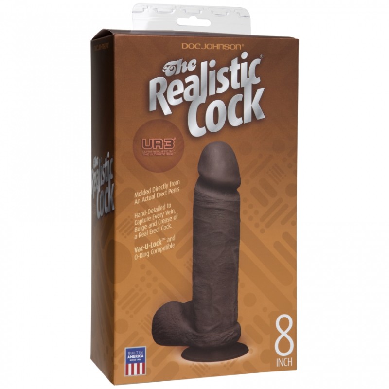 The Realistic Cock - UR3 - 20cm - Black