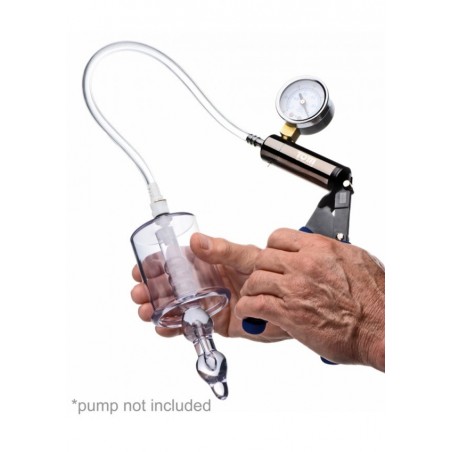 Anal Rosebud Vacuum with Beaded Rod - Transparent