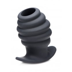 Hive Ass Tunnel 4" Silicone Ribbed Hollow Anal Plug - Large