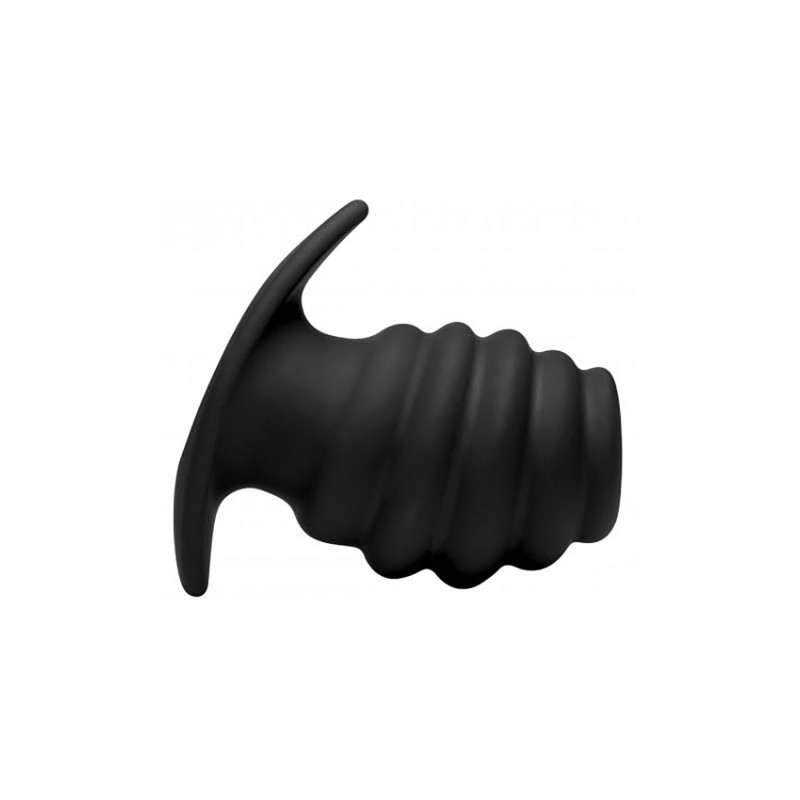 Hive Ass Tunnel 4" Silicone Ribbed Hollow Anal Plug - Large