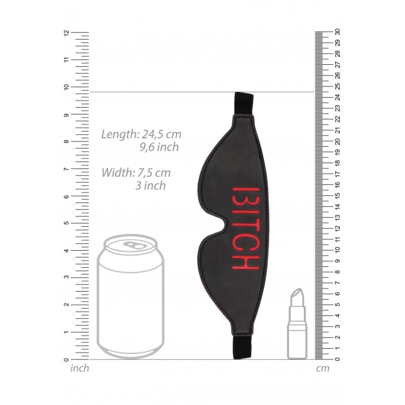 Ouch! Blindfold - BITCH - Black