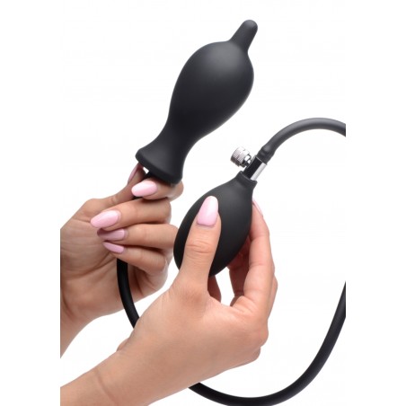 Dark Inflator Silicone Inflatable Plug - Black