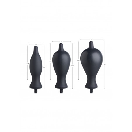 Dark Inflator Silicone Inflatable Plug - Black