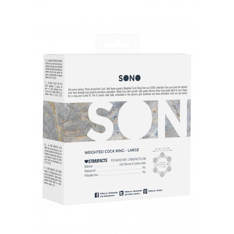 NO. 83 - Weighted Cock Ring - Transparent