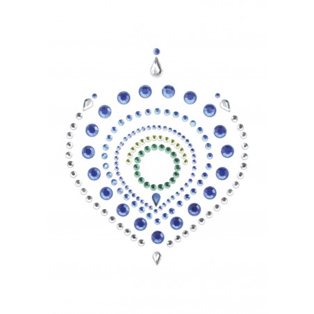 Flamboyant - Rhinestone Body Decoration - Green and Blue