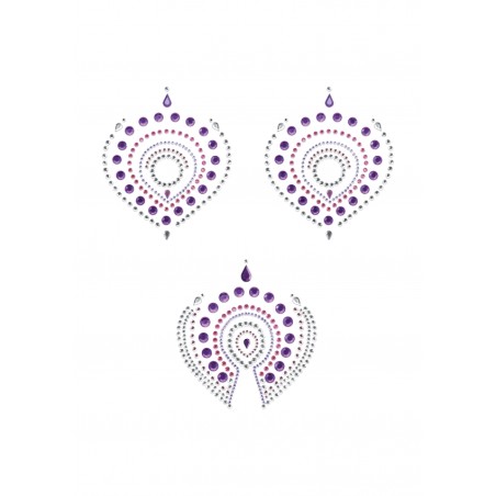 Flamboyant - Rhinestone Body Decoration - Violet and pink