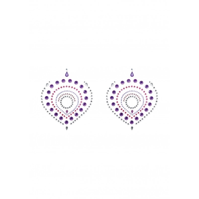 Flamboyant - Rhinestone Body Decoration - Violet and pink