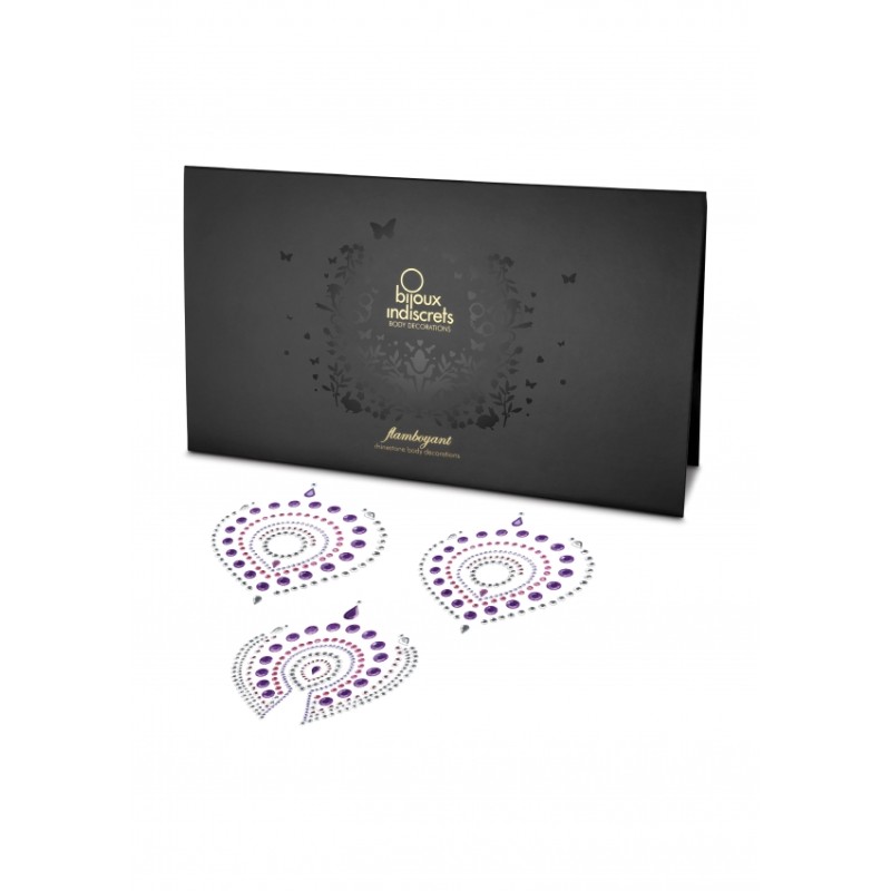Flamboyant - Rhinestone Body Decoration - Violet and pink