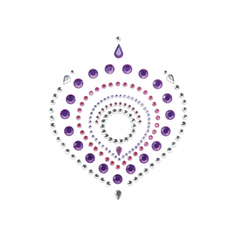 Flamboyant - Rhinestone Body Decoration - Violet and pink