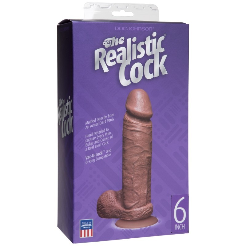 Doc Johnson - The Realistic Cock, Mulatto - 15,5cm