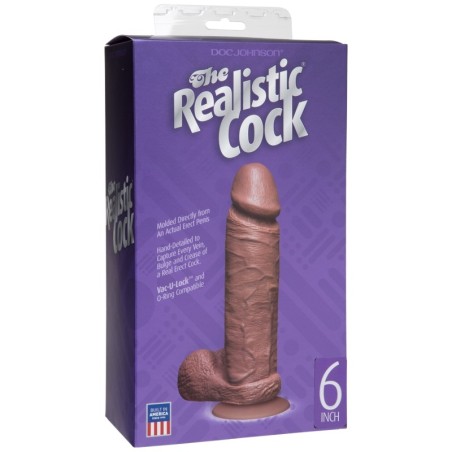 Doc Johnson - The Realistic Cock, Mulatto - 15,5cm