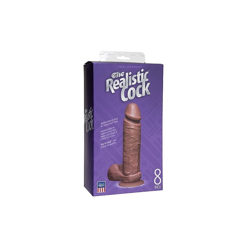 Doc Johnson -  THE REALISTIC COCKS - 20cm Brown