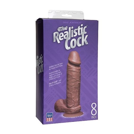 Doc Johnson -  THE REALISTIC COCKS - 20cm Brown