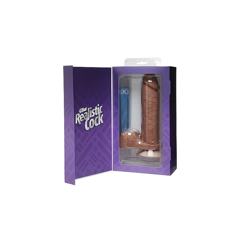 Doc Johnson -  THE REALISTIC COCKS - 20cm Brown