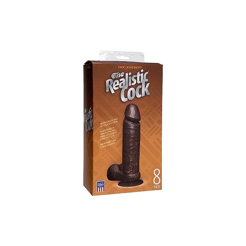 Doc Johnson -  THE REALISTIC COCKS - 20cm - Black