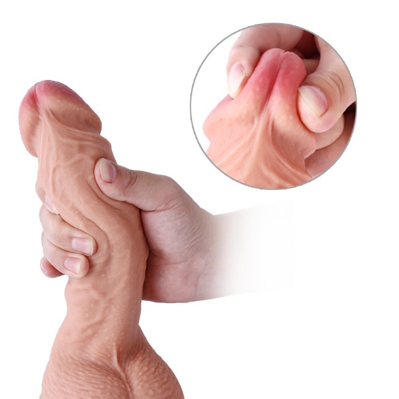 22 cm Dual Layered Realistic Silicone Dildo