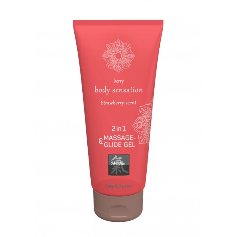 SHIATSU Massage- & Glide Gel 2in1 Strawberry - 250ml
