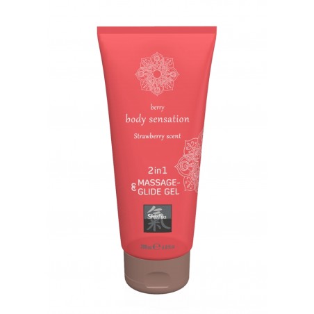SHIATSU Massage- & Glide Gel 2in1 Strawberry - 250ml
