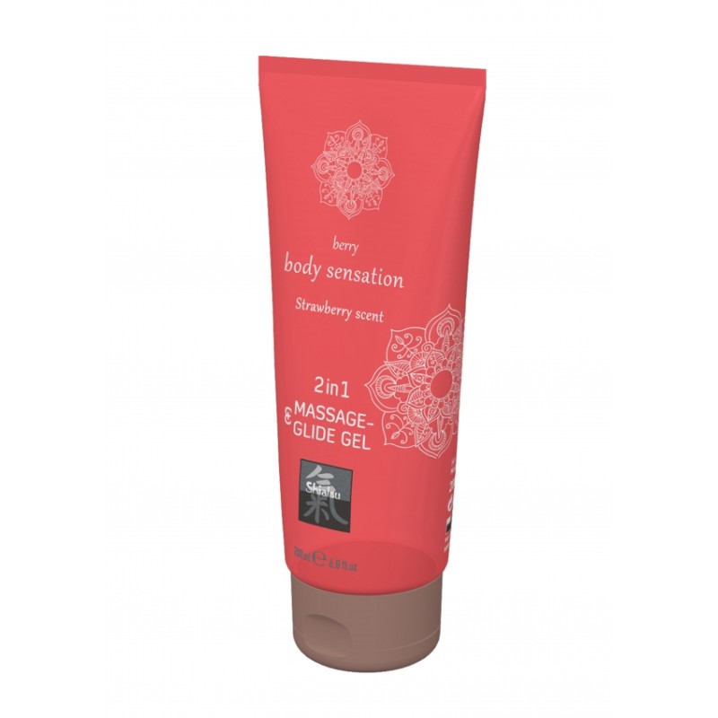SHIATSU Massage- & Glide Gel 2in1 Strawberry - 250ml