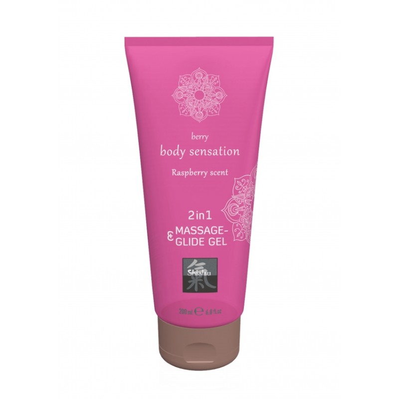 SHIATSU Massage- & Glide Gel 2in1 Raspberry - 250ml